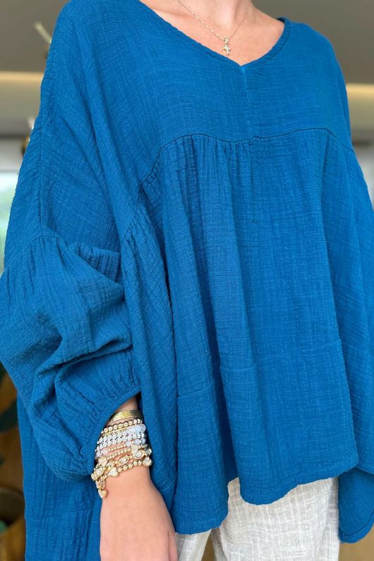 Made in Italy Santos Artist Smock Lagoon